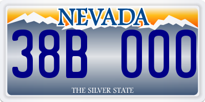 NV license plate 38B000