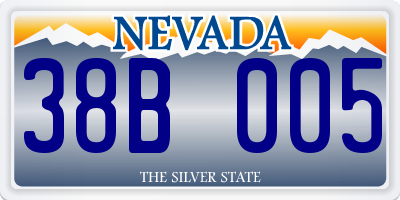 NV license plate 38B005