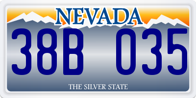 NV license plate 38B035