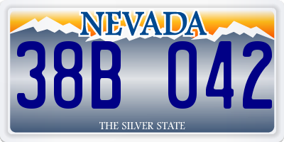 NV license plate 38B042