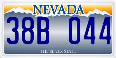 NV license plate 38B044