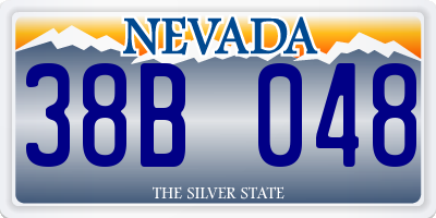 NV license plate 38B048