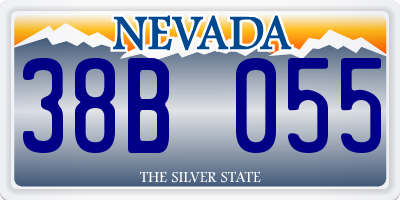 NV license plate 38B055