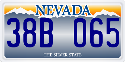 NV license plate 38B065