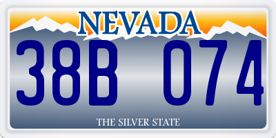NV license plate 38B074