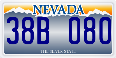 NV license plate 38B080