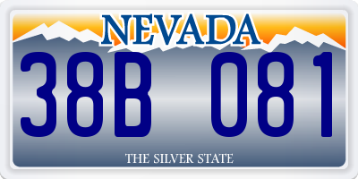 NV license plate 38B081