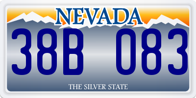NV license plate 38B083