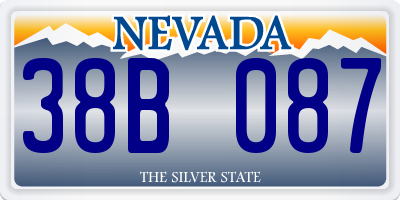 NV license plate 38B087