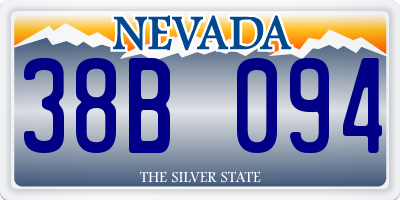 NV license plate 38B094