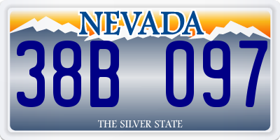 NV license plate 38B097