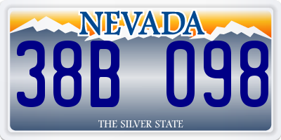 NV license plate 38B098