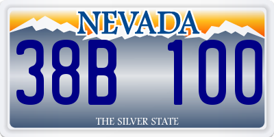 NV license plate 38B100