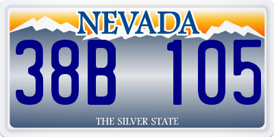 NV license plate 38B105
