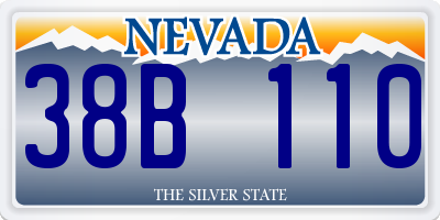 NV license plate 38B110