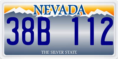 NV license plate 38B112