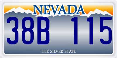 NV license plate 38B115