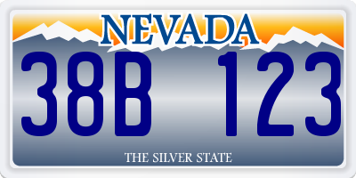 NV license plate 38B123