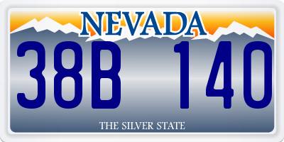 NV license plate 38B140