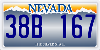 NV license plate 38B167