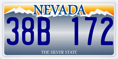 NV license plate 38B172