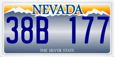 NV license plate 38B177