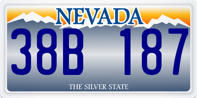 NV license plate 38B187