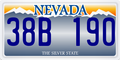 NV license plate 38B190
