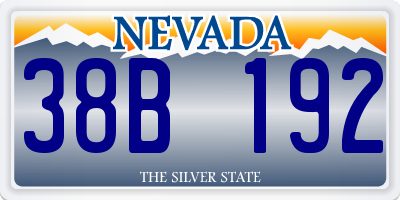 NV license plate 38B192