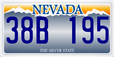 NV license plate 38B195
