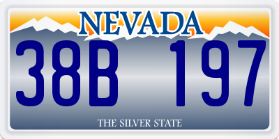NV license plate 38B197