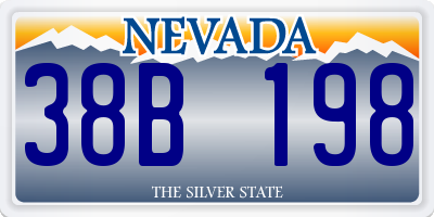 NV license plate 38B198