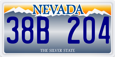 NV license plate 38B204