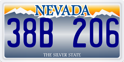 NV license plate 38B206