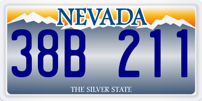 NV license plate 38B211