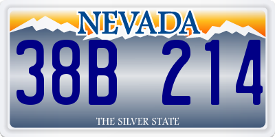 NV license plate 38B214