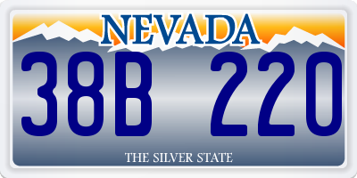 NV license plate 38B220