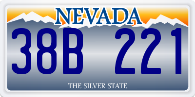 NV license plate 38B221