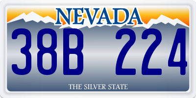 NV license plate 38B224