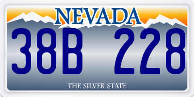 NV license plate 38B228