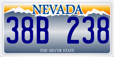 NV license plate 38B238