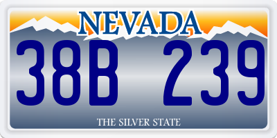 NV license plate 38B239