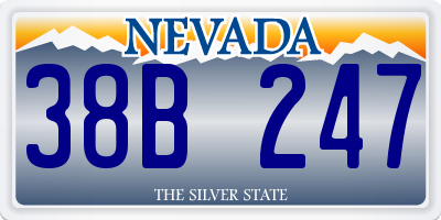 NV license plate 38B247