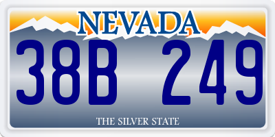 NV license plate 38B249