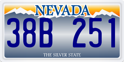 NV license plate 38B251