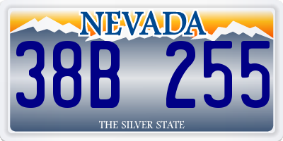 NV license plate 38B255