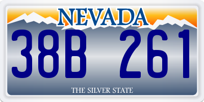 NV license plate 38B261