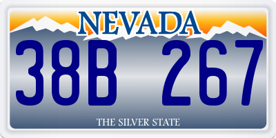 NV license plate 38B267
