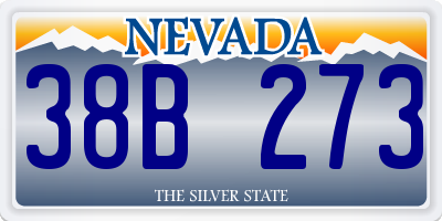 NV license plate 38B273