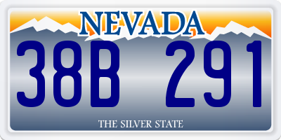 NV license plate 38B291